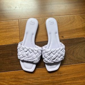 Target A New Day Lilac Woven Slides